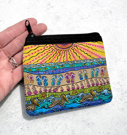 Beach Time Flip Flops Coin Bag