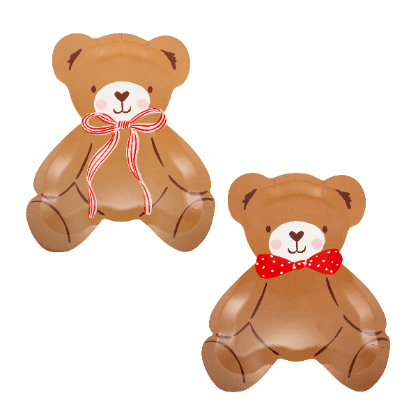 My Mind’s Eye BER1240 - Occasions Beary Loved Teddy Bear Shaped Plate Set