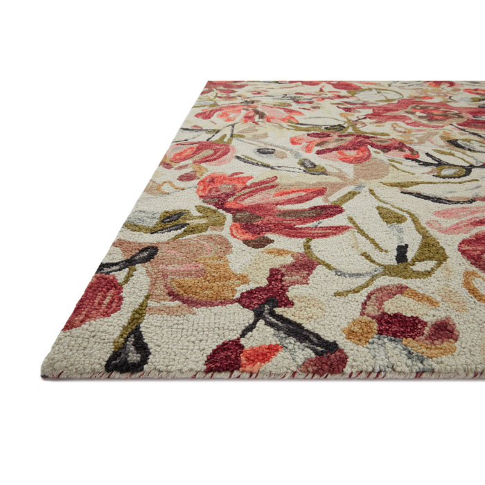 Belladonna Ivory Raspberry Area Rug - Rugs by Roo