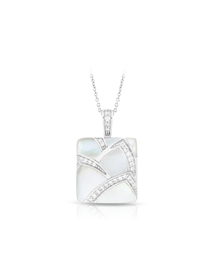 Belle e'toile Sterling Silver Sirena White MOP Pendant