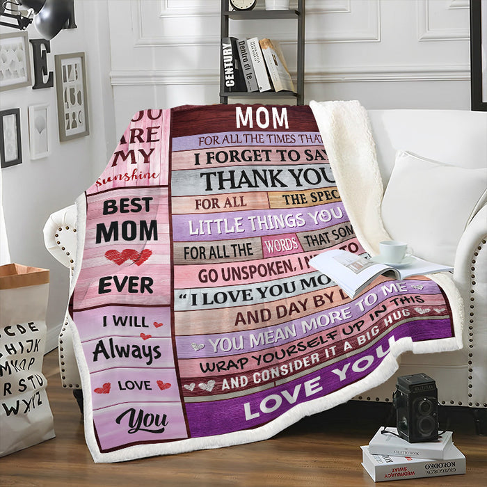 Best Mom Ever - Personality Customized Blanket - Gift For Mom Mother's Day Gift
