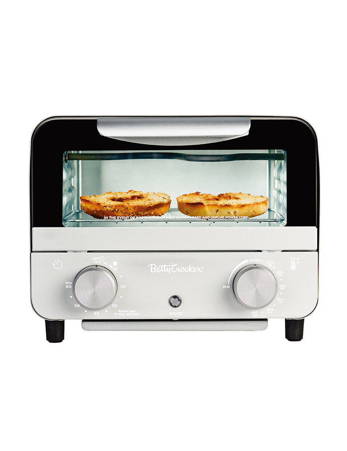Betty Crocker Mini Toaster Oven, Compact Countertop Oven