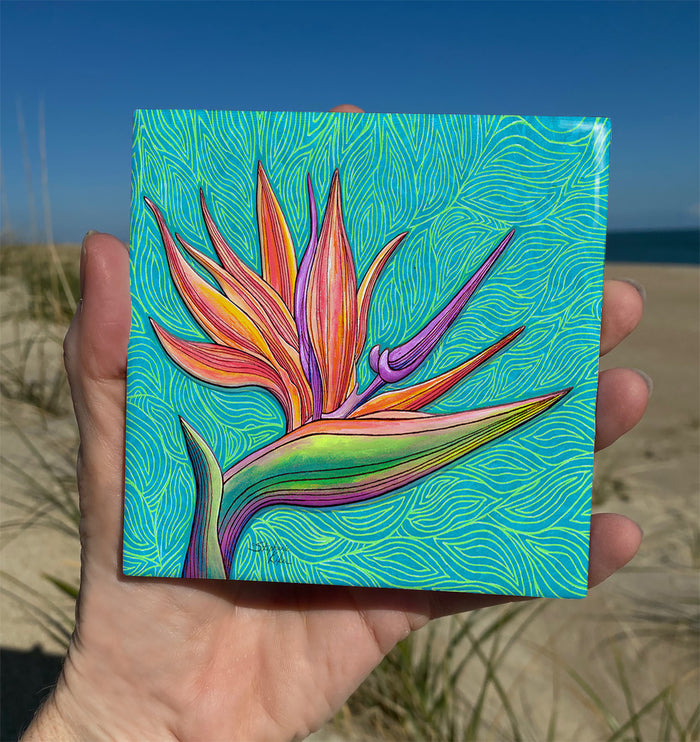 Bird of Paradise Ceramic Tile
