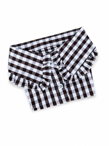 Black Gingham Ruffle Collar