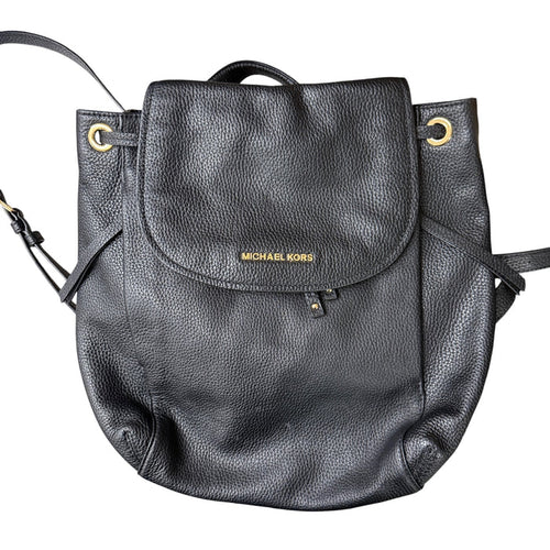 Michael Kors Black Leather Backpack
