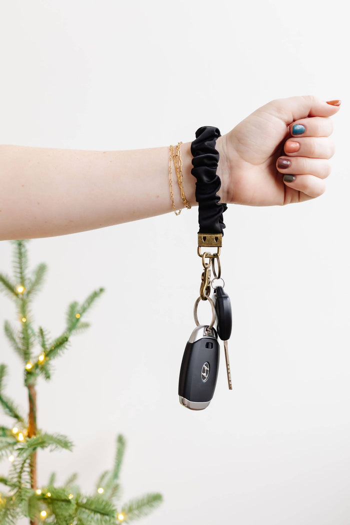 Shop Andi Black Luxe Scrunchie Keychain