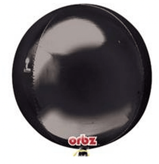 Havin a Party Balloons Black Orbz 16" (3 count)