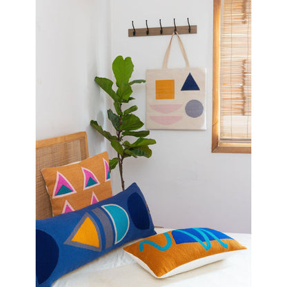 Rugs by Roo | Leah Singh Blah Blah Squiggle Pillow-H17BLA03