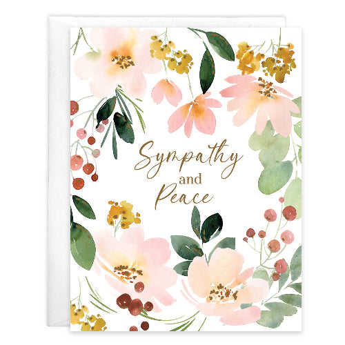 GINA B DESIGNS With Scripture Sympathy Greeting Card - Coral Blossoms