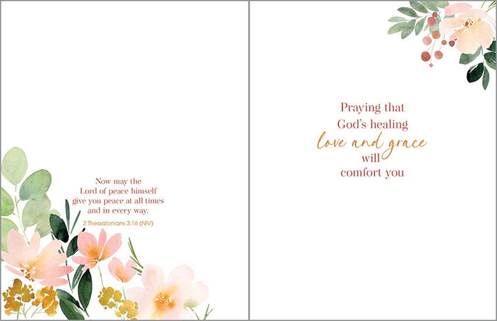 GINA B DESIGNS With Scripture Sympathy Greeting Card - Coral Blossoms