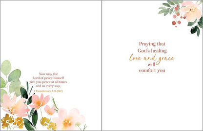 GINA B DESIGNS With Scripture Sympathy Greeting Card - Coral Blossoms