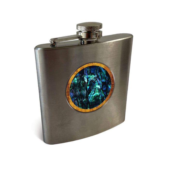 Thalia Blue Abalone Whiskey Flask
