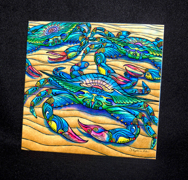 Blue Crabs Ceramic Tile
