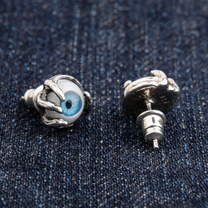 The back of the silver claw stud earring showing the .925 hallmark stamp for authenticity.
