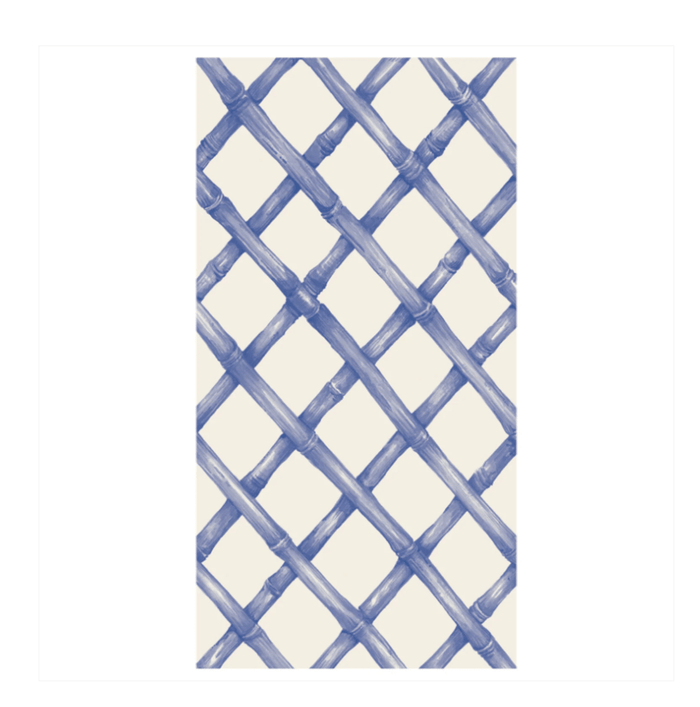 Hester & Cook Party Blue Lattice Napkins