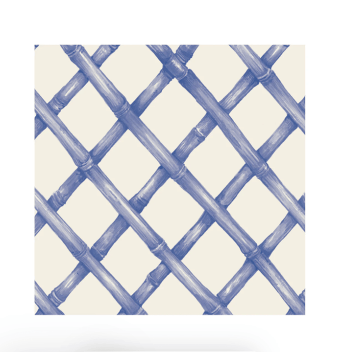 Hester & Cook Party Blue Lattice Napkins