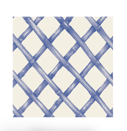 Hester & Cook Party Blue Lattice Napkins
