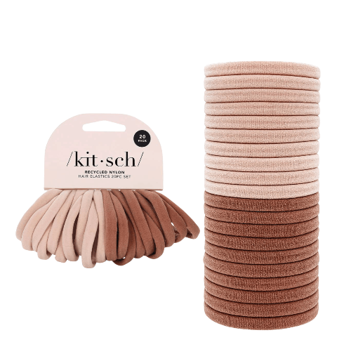 KITSCH Eco-Friendly Nylon Elastics 20pc set - Blush