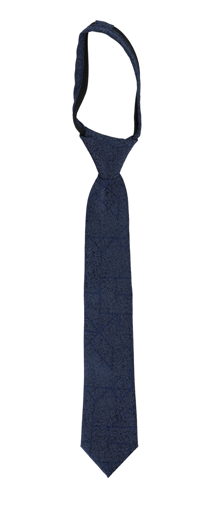 Boys T.O. Collection Textured Zipper Tie Blue