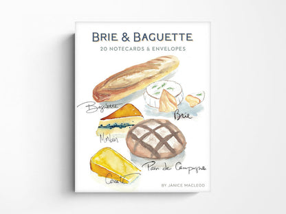 Brie & Baguette 20 Notecards & Envelopes