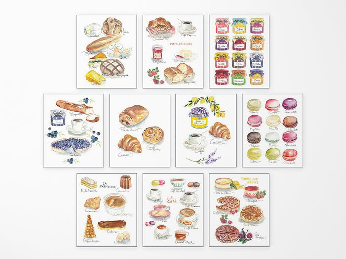 Brie & Baguette 20 Notecards & Envelopes