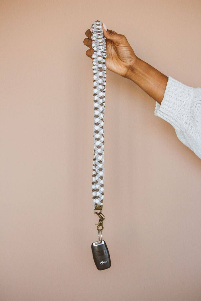 Shop Andi Brown Checkered Lanyard