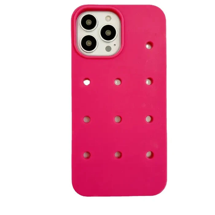 the pink iphone case is made from silicon