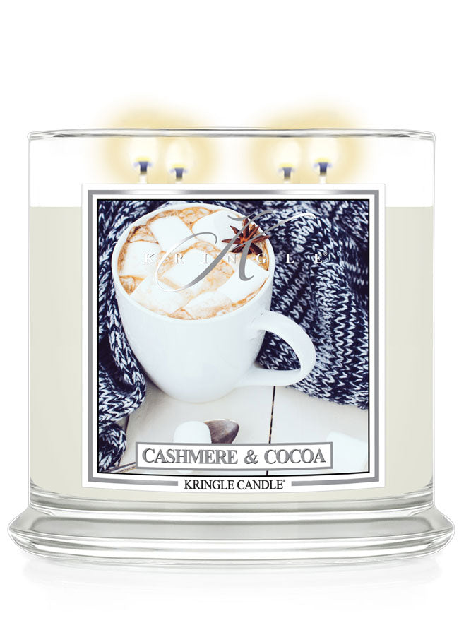 Cashmere & Cocoa Scented Extra Large 4-wick Candle - Kringle Candle Company
