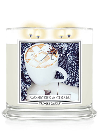 Cashmere & Cocoa Scented Extra Large 4-wick Candle - Kringle Candle Company