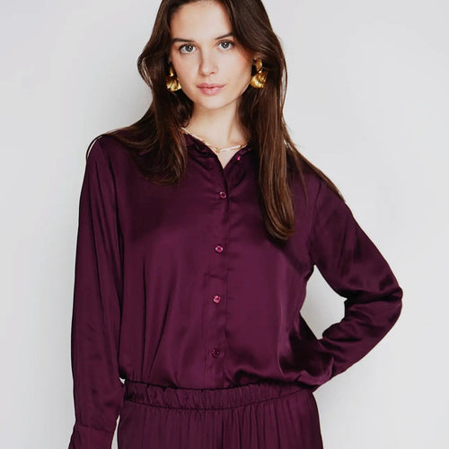CC SATIN BUTTON UP BLOUSE