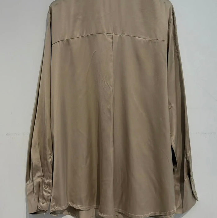 CC SATIN BUTTON UP BLOUSE