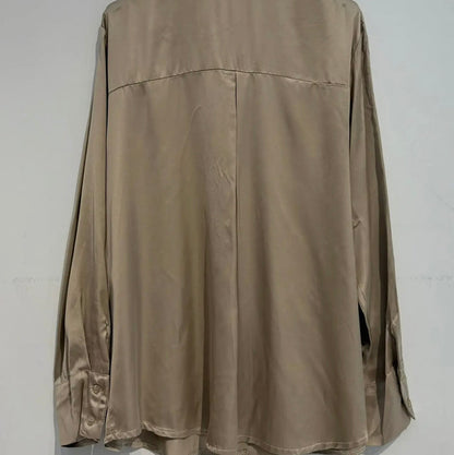 CC SATIN BUTTON UP BLOUSE
