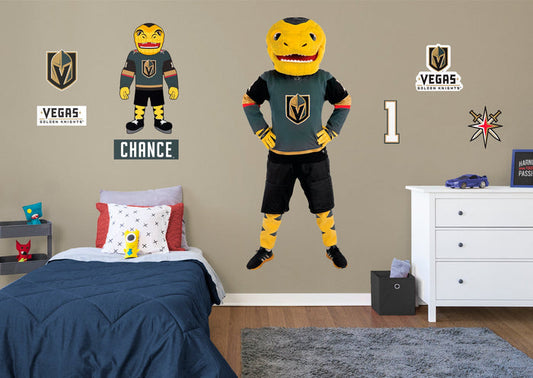 Chance Mascot - RealBig Collection - Official NHL - Vegas Golden Knights - Reusable Vinyl Wall Decals - Vegas Team Store