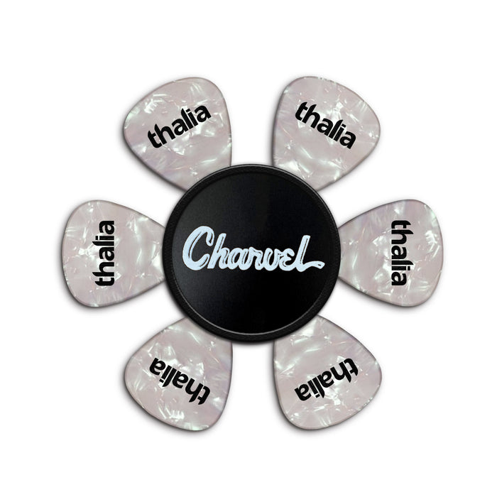 CharvelbyThalia Charvel Matte Black Toothpaste Logo | Pick Puck 2.0