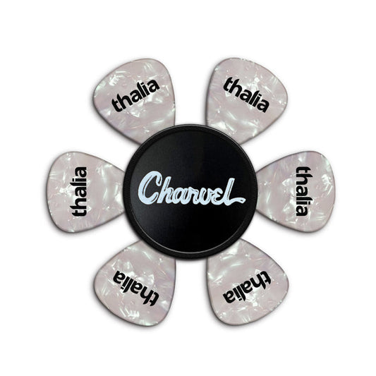 CharvelbyThalia Charvel Matte Black Toothpaste Logo | Pick Puck 2.0