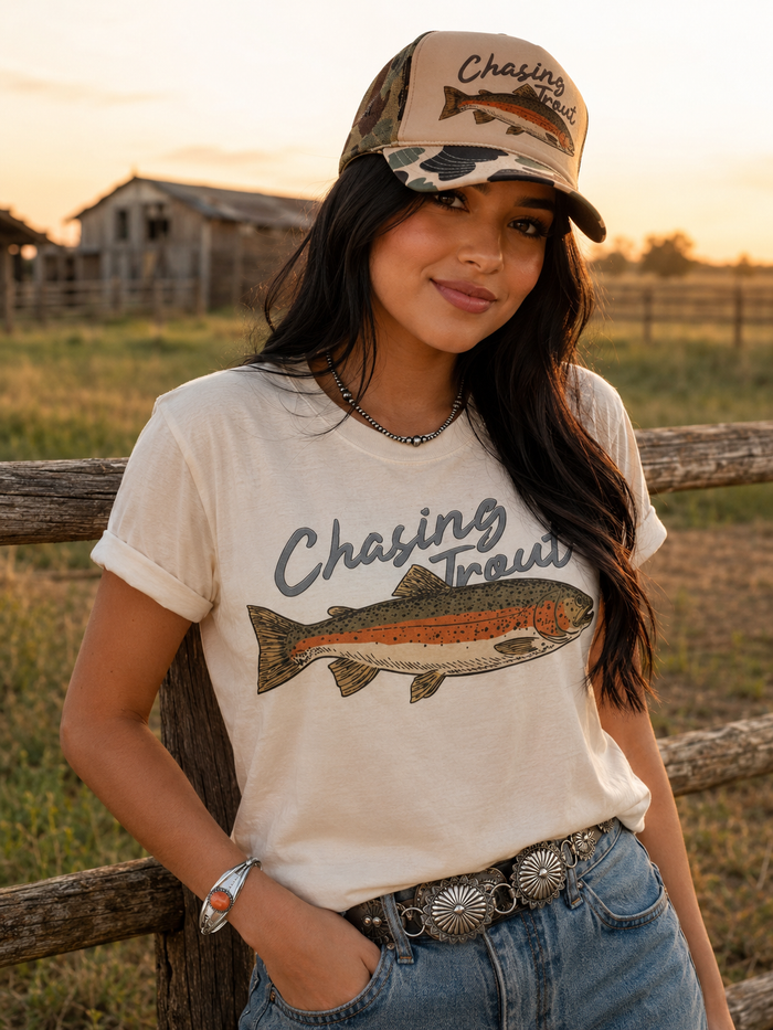 Chasing Trout Graphic TeeNaturalS