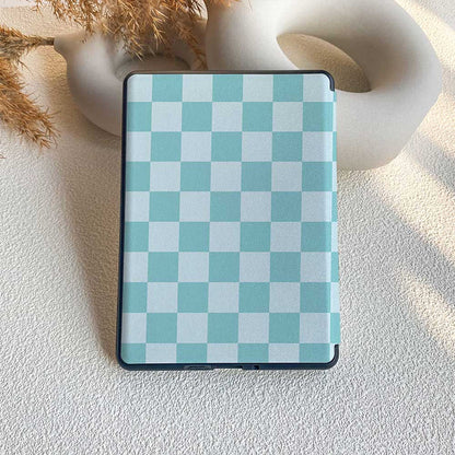 Checkerboard Art | Kindle Case - Tiffany Blue