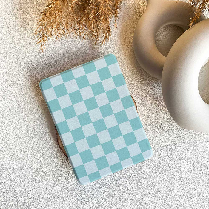Checkerboard Art | Kindle Case - Tiffany Blue
