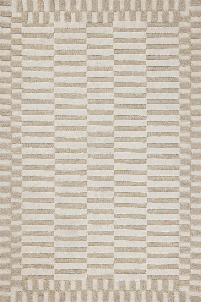 Chris Loves Julia Bradley Ivory Beige Area Rug - Rugs by Roo