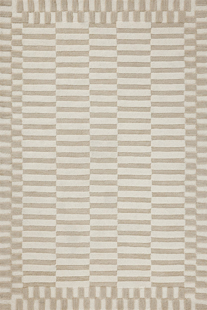Chris Loves Julia Bradley Ivory Beige Area Rug - Rugs by Roo