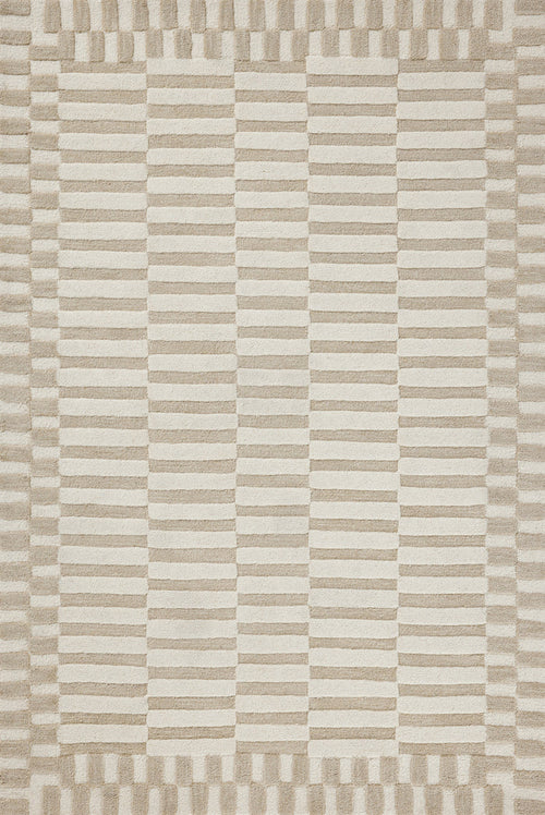 Chris Loves Julia Bradley Ivory Beige Area Rug - Rugs by Roo