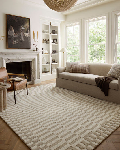 Chris Loves Julia Bradley Ivory Beige Area Rug - Rugs by Roo