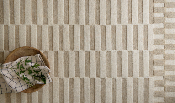 Chris Loves Julia Bradley Ivory Beige Area Rug - Rugs by Roo