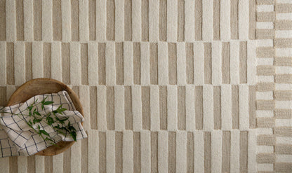 Chris Loves Julia Bradley Ivory Beige Area Rug - Rugs by Roo