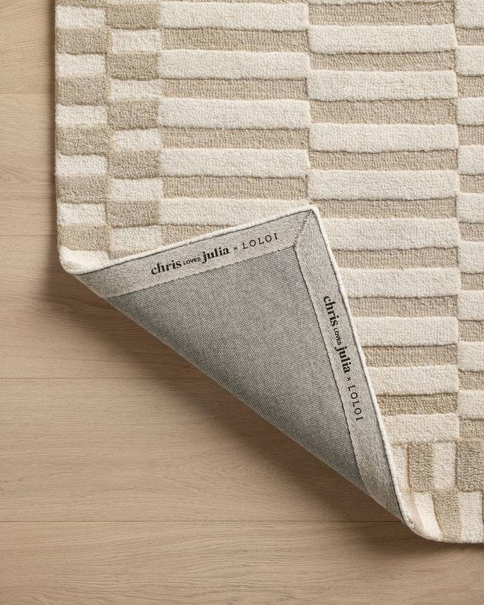 Chris Loves Julia Bradley Ivory Beige Area Rug - Rugs by Roo