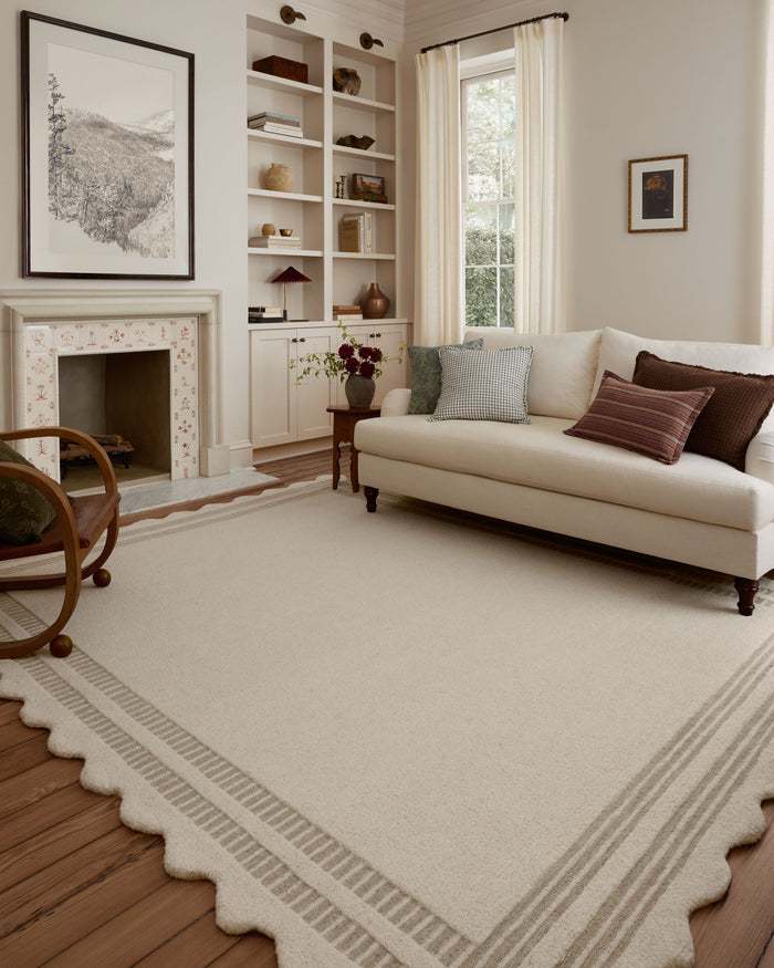 Chris Loves Julia Scottie Ivory Grey Area Rug - Rugs by Roo