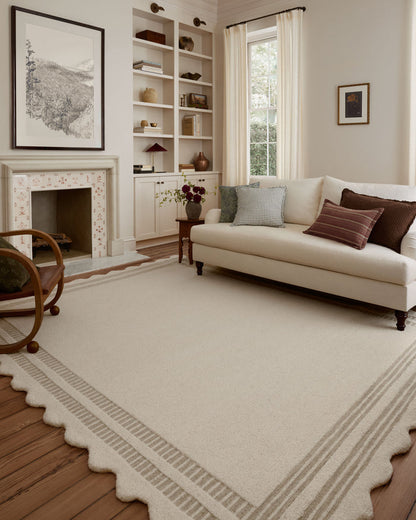 Chris Loves Julia Scottie Ivory Grey Area Rug - Rugs by Roo