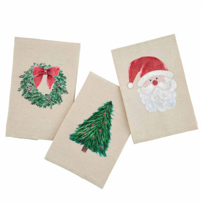 Christmas Painted Tea Towels