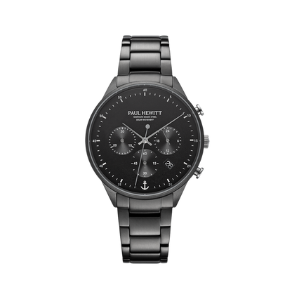 Chrono Uhr Gun Metal Schwarz