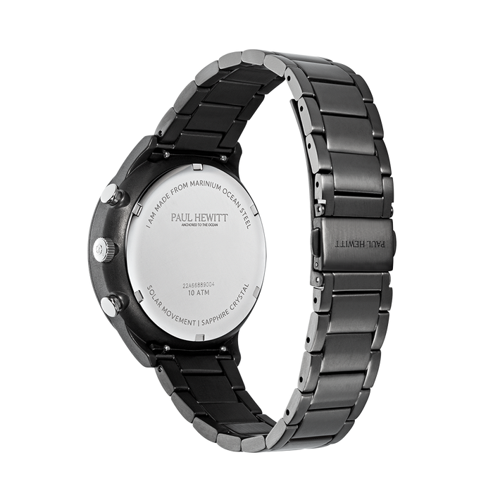 Chrono Uhr Gun Metal Schwarz